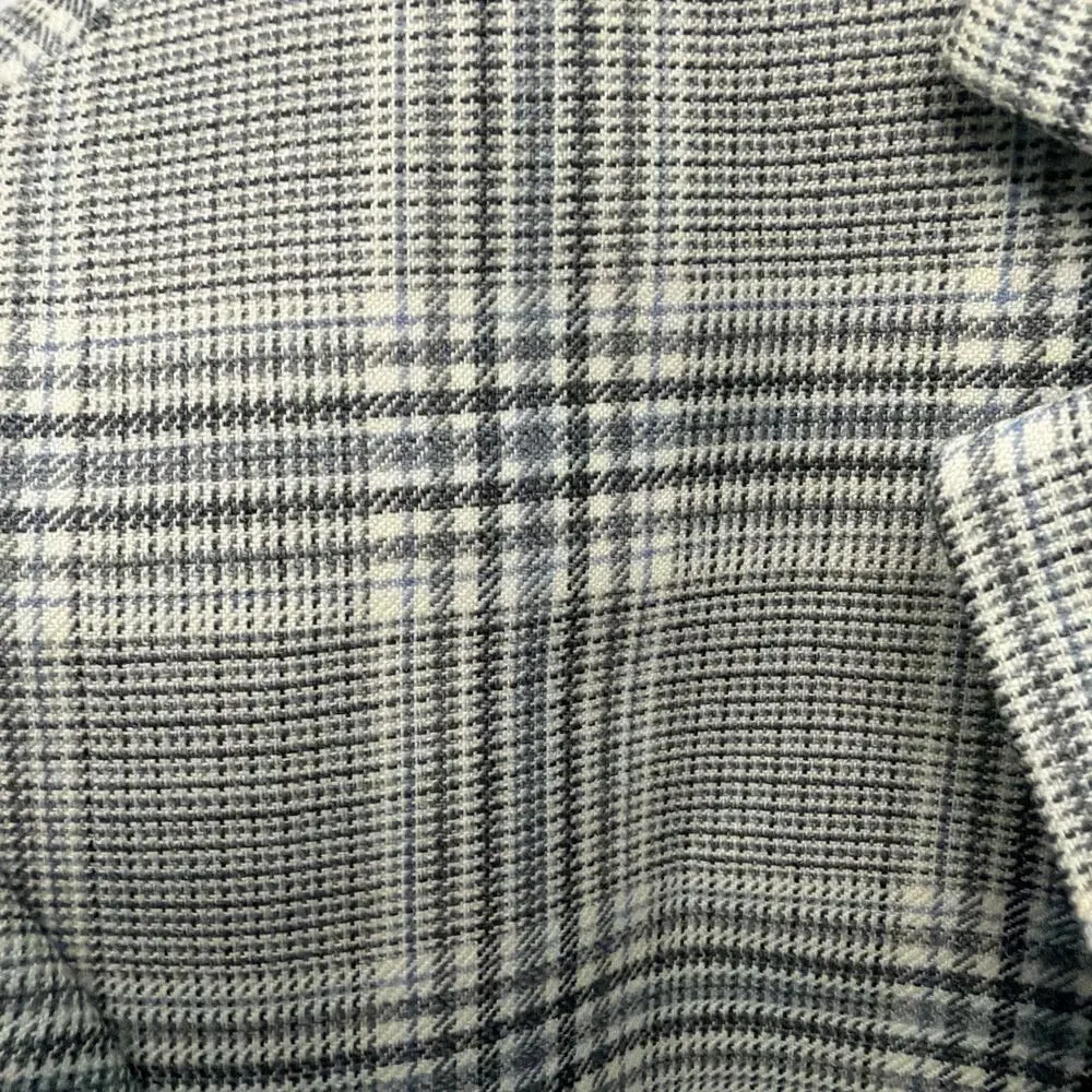 Hugo Boss Mens Blazer 42L Wool Gray Plaid Jacket Italy